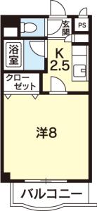 コスモハイムⅡ 201【間取図】 999999 (コスモハイムⅡ.jpg)